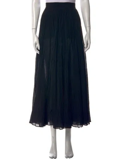 Pre-owned Totême Silk Long Skirt In Black