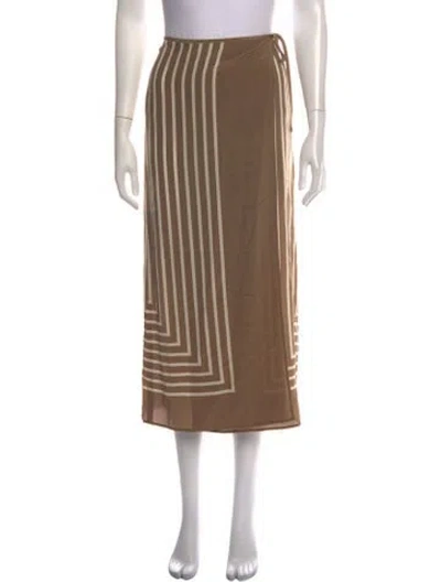 Pre-owned Totême Silk Long Skirt In Neutrals