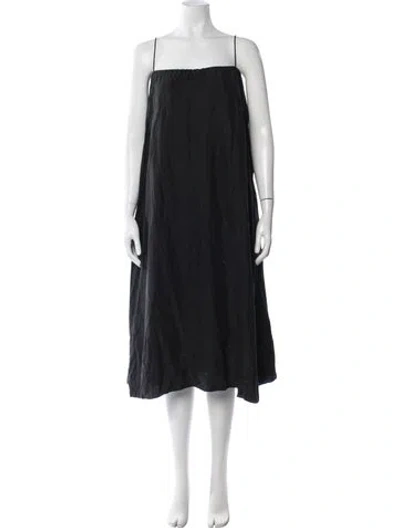 Pre-owned Totême Silk Midi Length Dress In Black