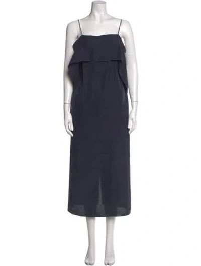 Pre-owned Totême Silk Midi Length Dress In Blue