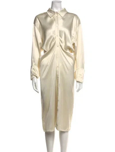 Pre-owned Totême Silk Midi Length Dress In Neutral