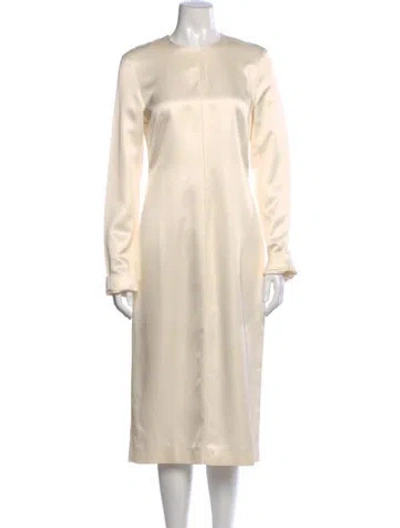 Pre-owned Totême Silk Midi Length Dress W/ Tags In Neutral