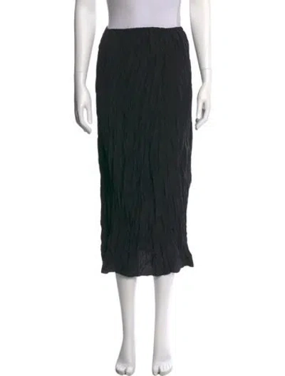 Pre-owned Totême Silk Midi Length Skirt In Black