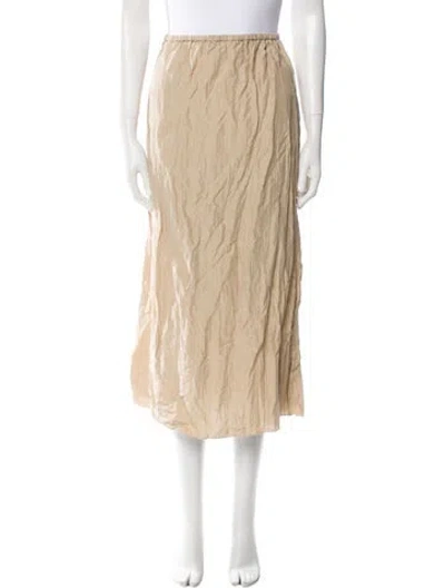 Pre-owned Totême Silk Midi Length Skirt In Neutral