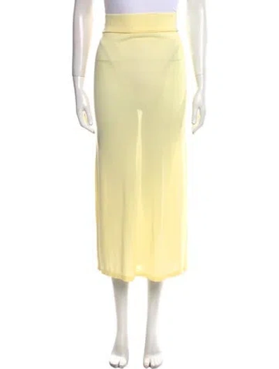 Pre-owned Totême Silk Midi Length Skirt In Yellow
