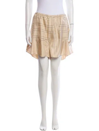 Pre-owned Totême Silk Mini Shorts W/ Tags In Neutral