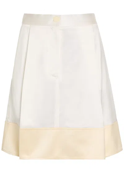 Totême Toteme Silk Mini Skirt In White