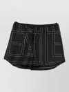 Totême Womens Black Monogram Wide-leg High-rise Silk-twill Shorts In Black