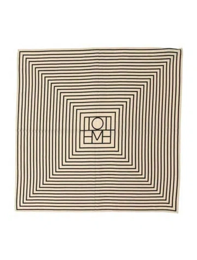 Pre-owned Totême Silk Monogram Pattern Bandana In Neutral