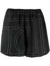 Totême Toteme Silk Pajama Shorts In Black