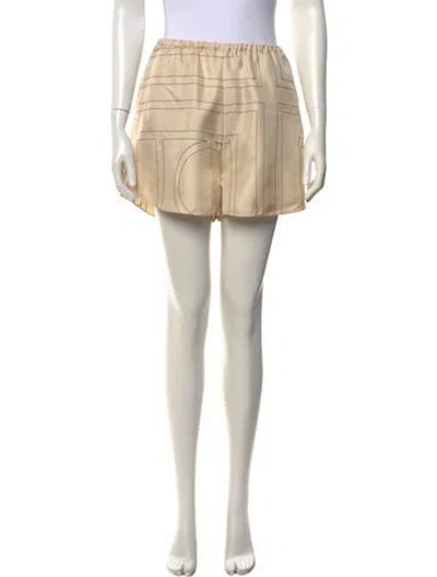 Pre-owned Totême Silk Pj Shorts Mini Shorts In Neutrals
