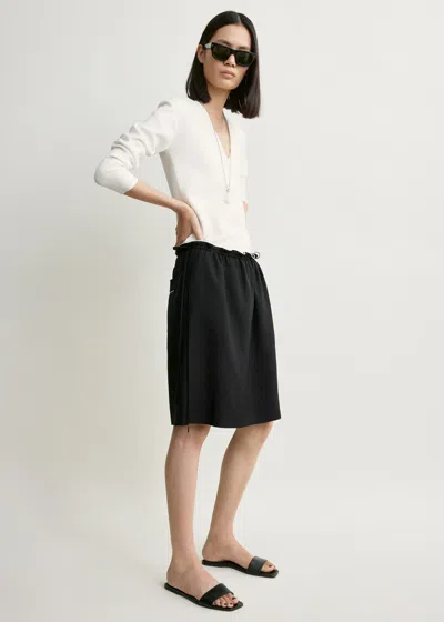 Totême Silk Pj Skirt Black