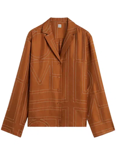 Totême Toteme Silk Pj Top Terracotta