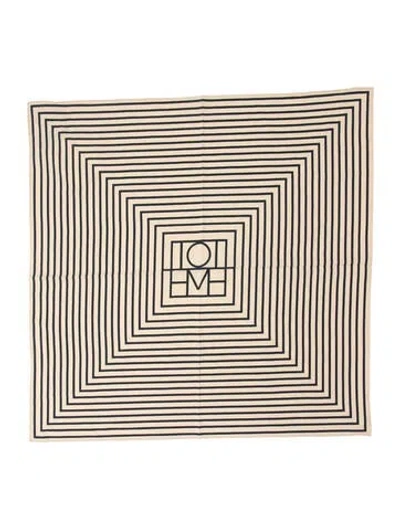 Pre-owned Totême Silk Plaid Print Scarf W/ Tags In Purple