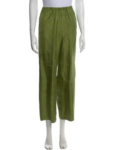 Pre-owned Totême Silk Printed Pajamas In Green