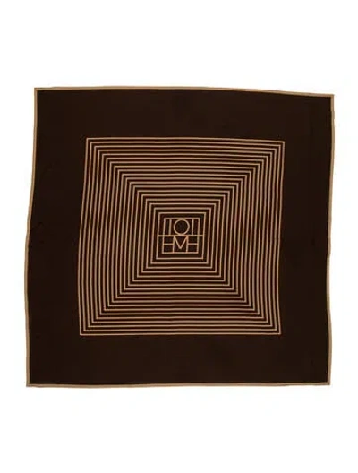 Pre-owned Totême Silk Printed Scarf In Blue