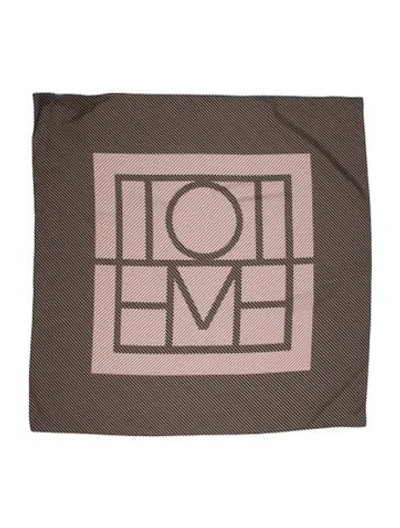 Pre-owned Totême Silk Printed Scarf W/ Tags In Pink