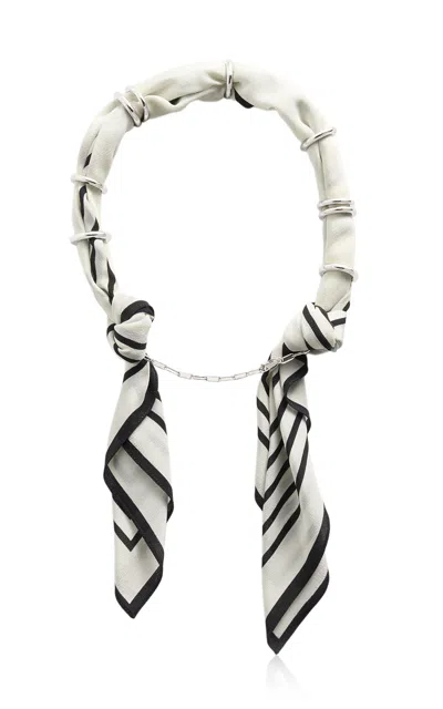 Totême Toteme Silk Scarf Collar In Multi