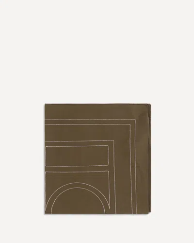 Totême Silk Scarf With Embroidery In Brown