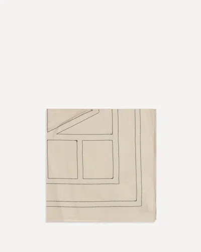 Totême Silk Scarf With Embroidery In Brown