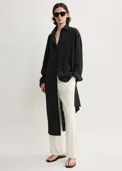 Totême Silk Shirtdress Black