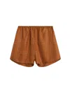 Totême Toteme Silk Shorts Terracota