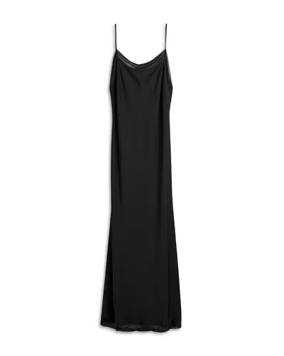 Totême Silk Slip Dress In Black
