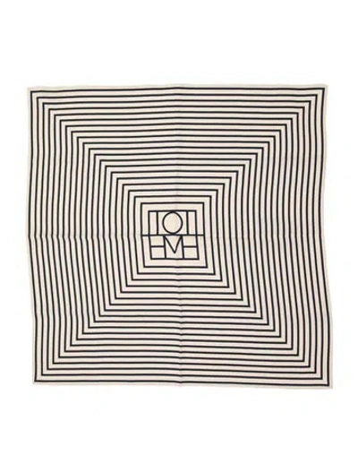 Pre-owned Totême Silk Striped Scarf