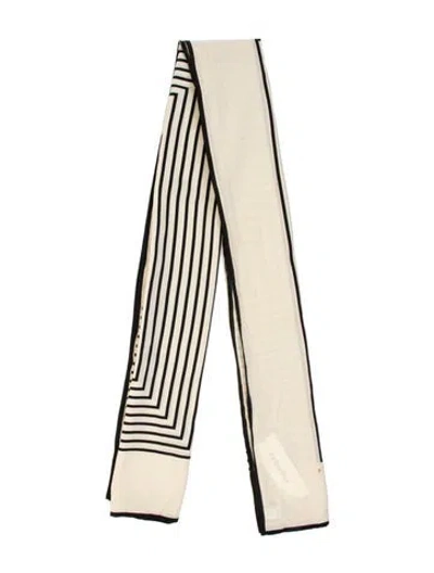 Pre-owned Totême Silk Striped Scarf In Neutral