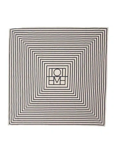 Pre-owned Totême Silk Striped Scarf In Neutral
