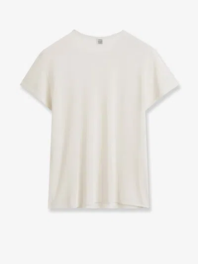 Totême Silk Sweater In White