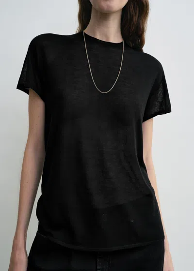 Totême Silk Tee In Black