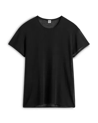 Totême Silk Tee In Black