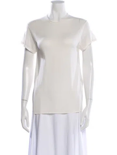 Pre-owned Totême Silk Tee Silk T-shirt In Neutral