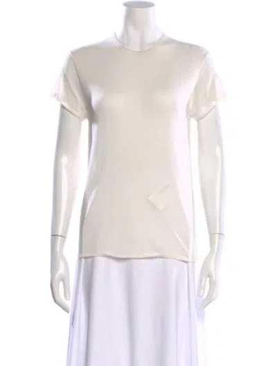 Pre-owned Totême Silk Tee Silk T-shirt In White