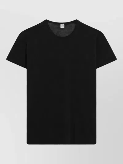 Totême Silk T-shirt In Black