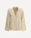 Totême Silk Shirt With Monogram Logo Embroidery In Neutral