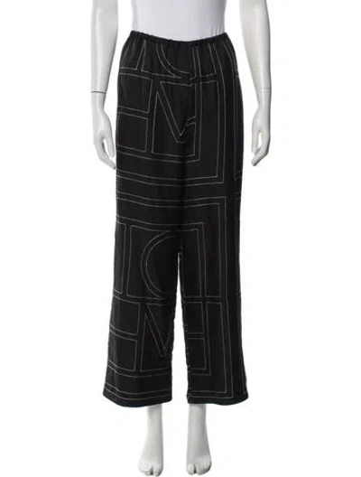 Pre-owned Totême Silk Wide Leg Pants In Blue