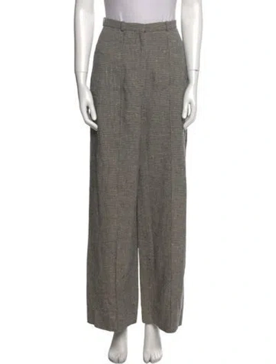 Pre-owned Totême Silk Wide Leg Pants In Gray
