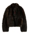 Totême Silky Shearling Jacket In Brown
