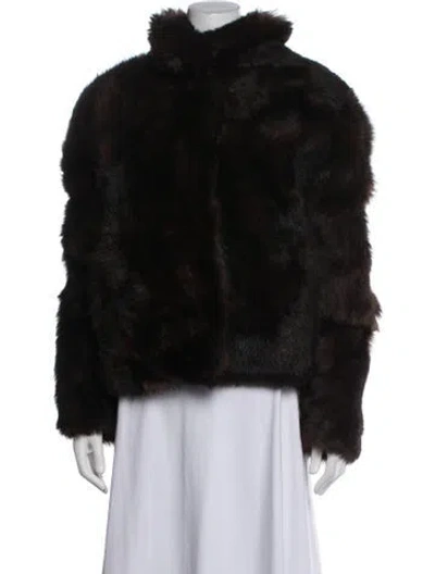 Pre-owned Totême Silky Shearling Jacket Shearling Faux Fur Jacket W/ Tags In Black