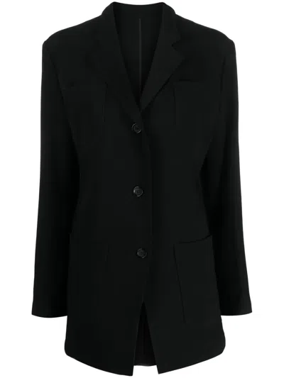 Totême Single-breasted Tailored Suit Jacket In Black