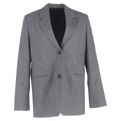 Totême Single-breasted Blazer In Grey Wool In Gray