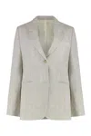 Totême Toteme Single-breasted Two-button Jacket In Gray
