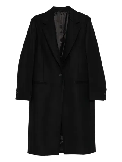 Totême Single-breasted Wool Coat In Black