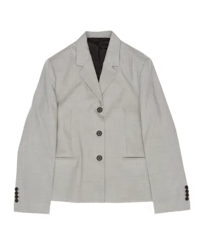 Totême Single-breasted Long-sleeved Jacket In Gray
