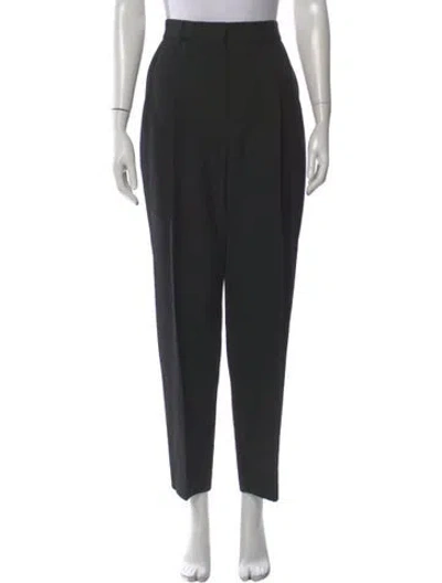 Pre-owned Totême Single-pleat Tapered Trousers Straight Leg Pants In Black