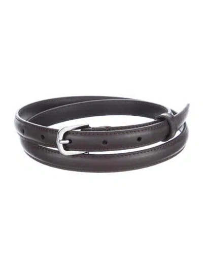 Pre-owned Totême Skinny Leather Belt W/ Tags In Black