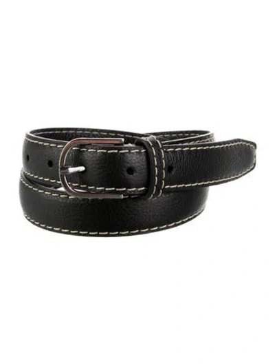 Pre-owned Totême Skinny Leather Waist Belt In Black