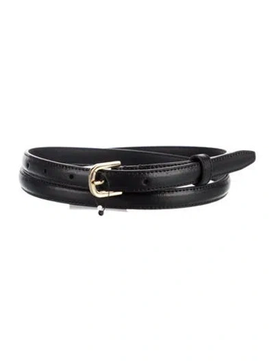 Pre-owned Totême Skinny Leather Waist Belt W/ Tags In Black